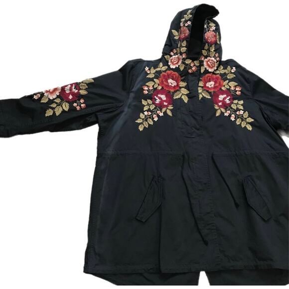 Johnny Was / Medhi Hooded Military Jacket / Boho Embroidered Jacket - Picture 3 of 6